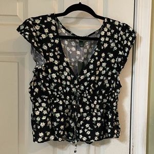 Target Black and white floral tank top!